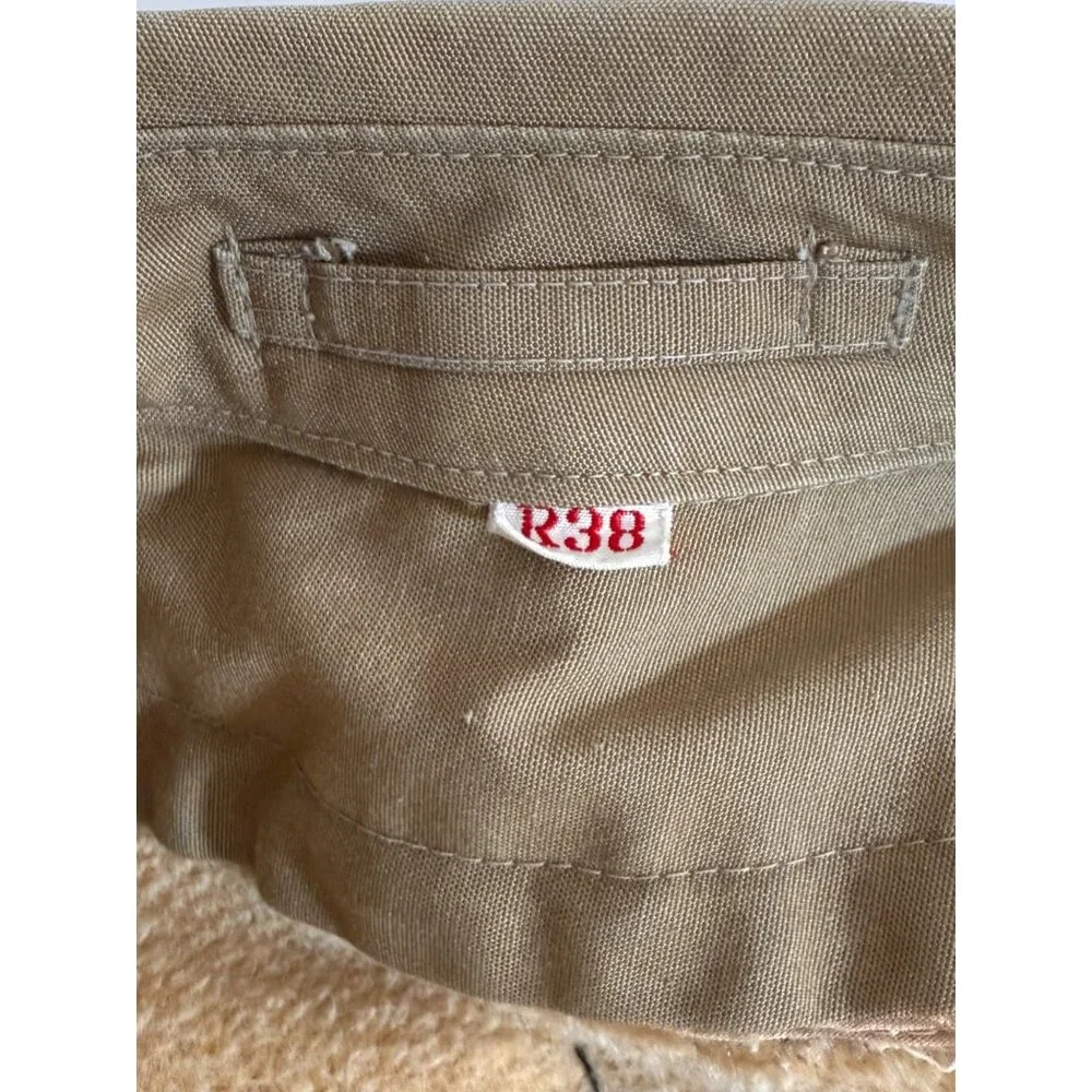 Vintage Briarcliff Tan Trench‎ Raincoat Men’s 38R Zip Out Liner Made in Okinawa